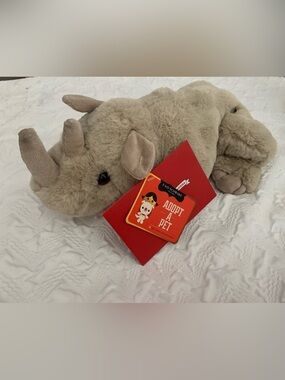 FAO Schwarz Rhinoceros w/ Fillable Adoption Paper Bin T
